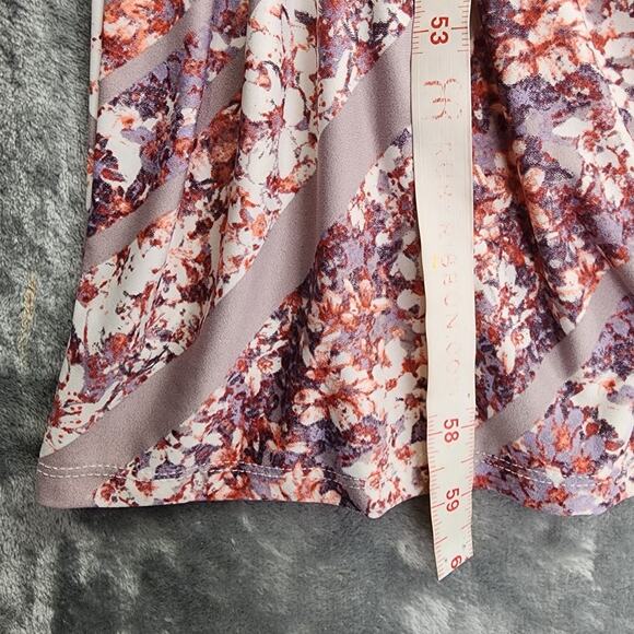 Maurices Dress Womens 0/0X Pink Purple Floral Halter Maxi Blouson Elastic Waist - Picture 10 of 11